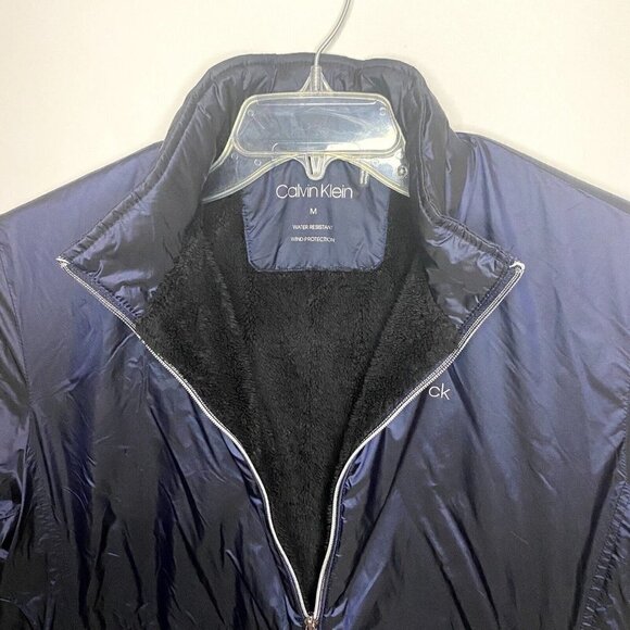 Calvin Klein Women's Sz Medium Windbreaker Water Resistant Fleece Lined Jacket - Picture 5 of 6